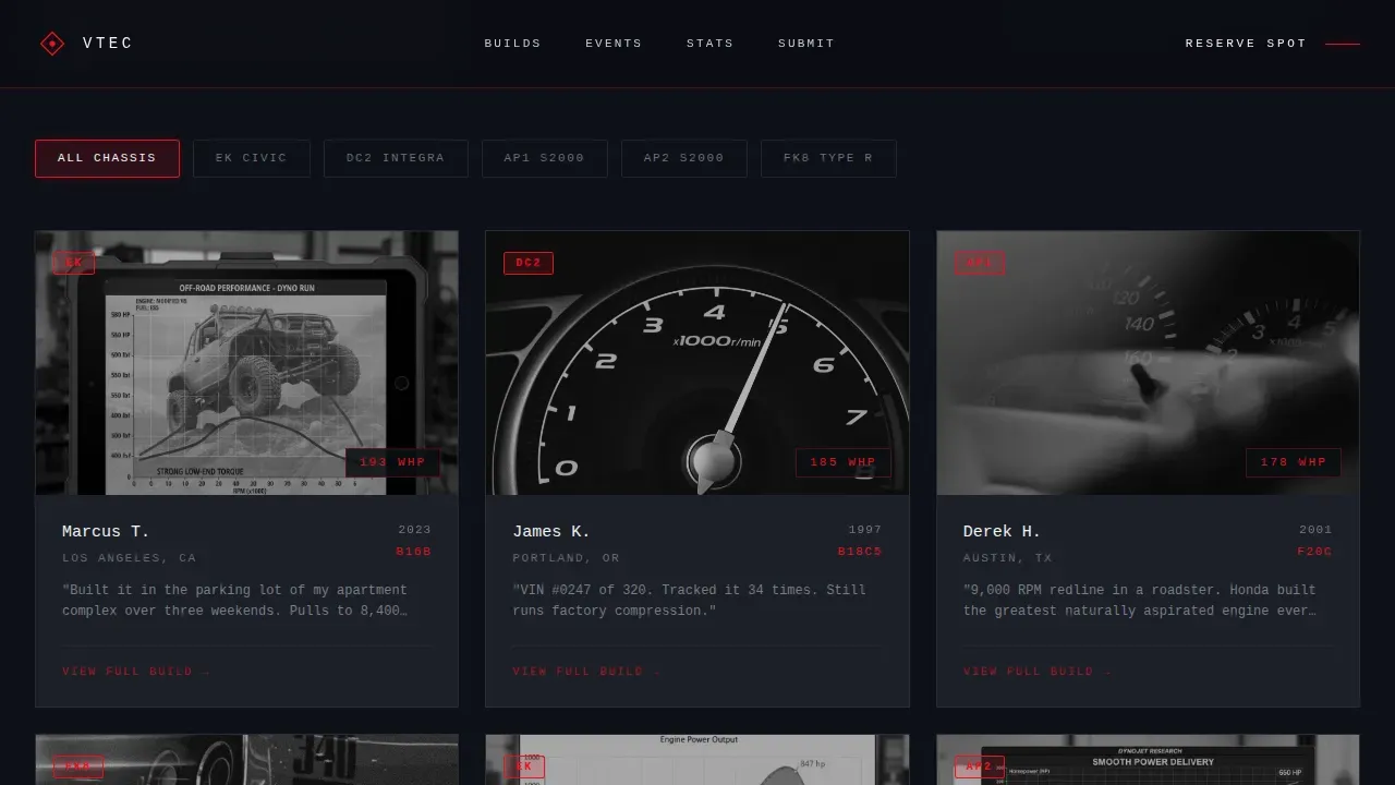 Elite Automotive Enthusiast | Free Website Template | Rocket