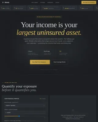 Mid-Career Insurance Cost Calculator Website Template