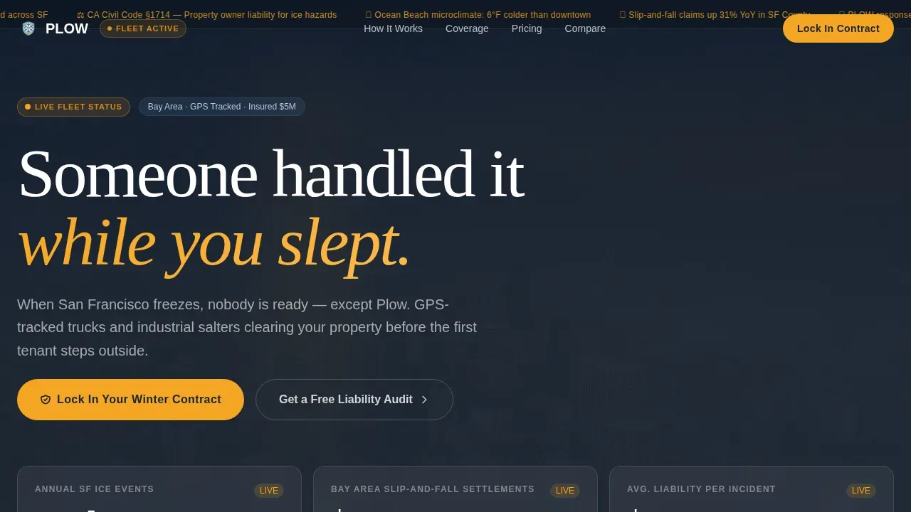 Tactical Snow Removal | Free Website Template | Rocket