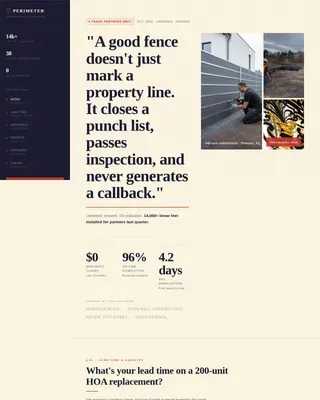 Fence Builder Business Portfolio Website Template