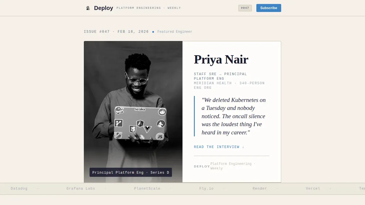 DevOps & Platform Newsletter Blog Website Template