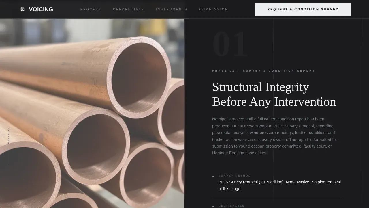 Organ Builder & Restorer Business Professional Website Template