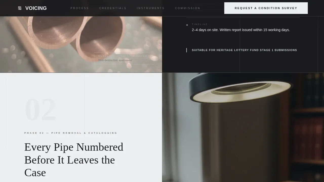 Organ Builder & Restorer Business Professional Website Template