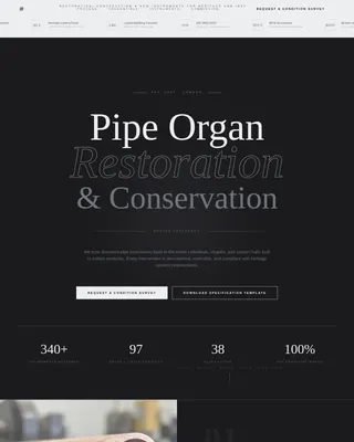 Organ Builder & Restorer Business Professional Website Template
