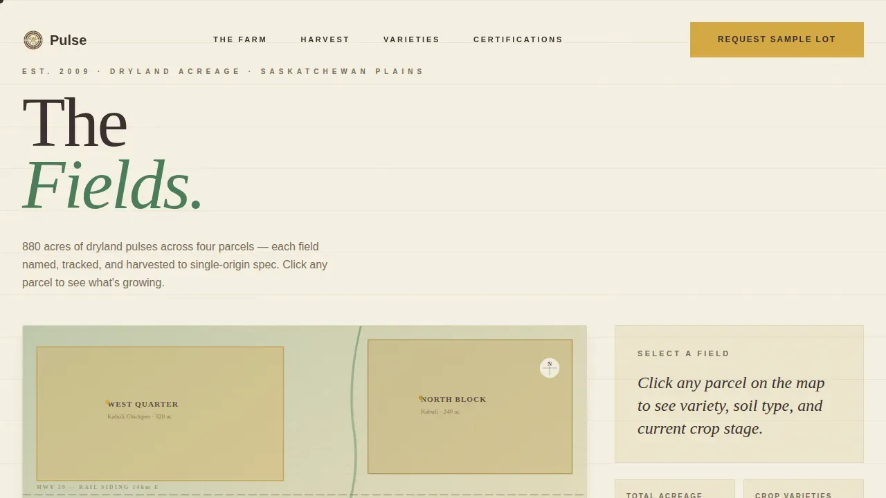Crop & Grain Farming Professional Website Template
