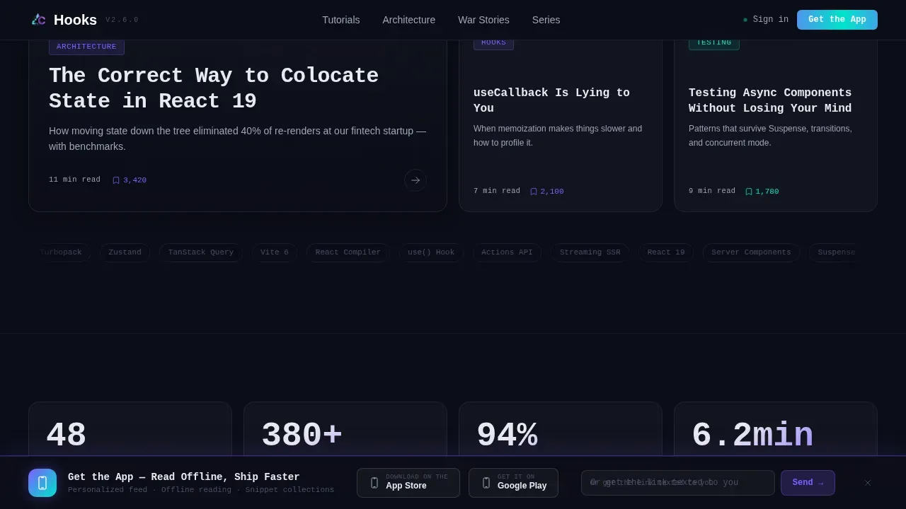 Intelligent React API Documentation | Free Website Template | Rocket