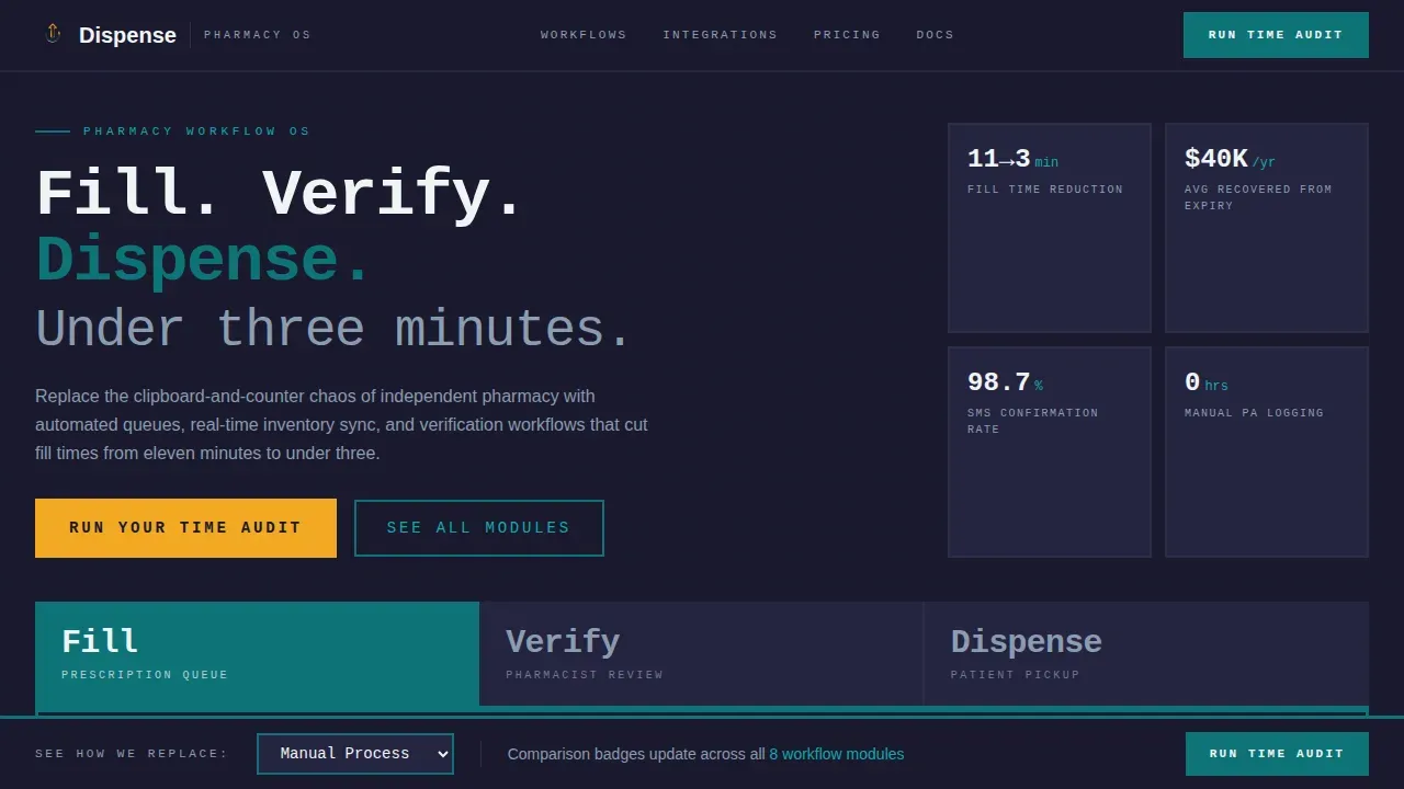 Advanced Pharmacy Software Comparison Website Template