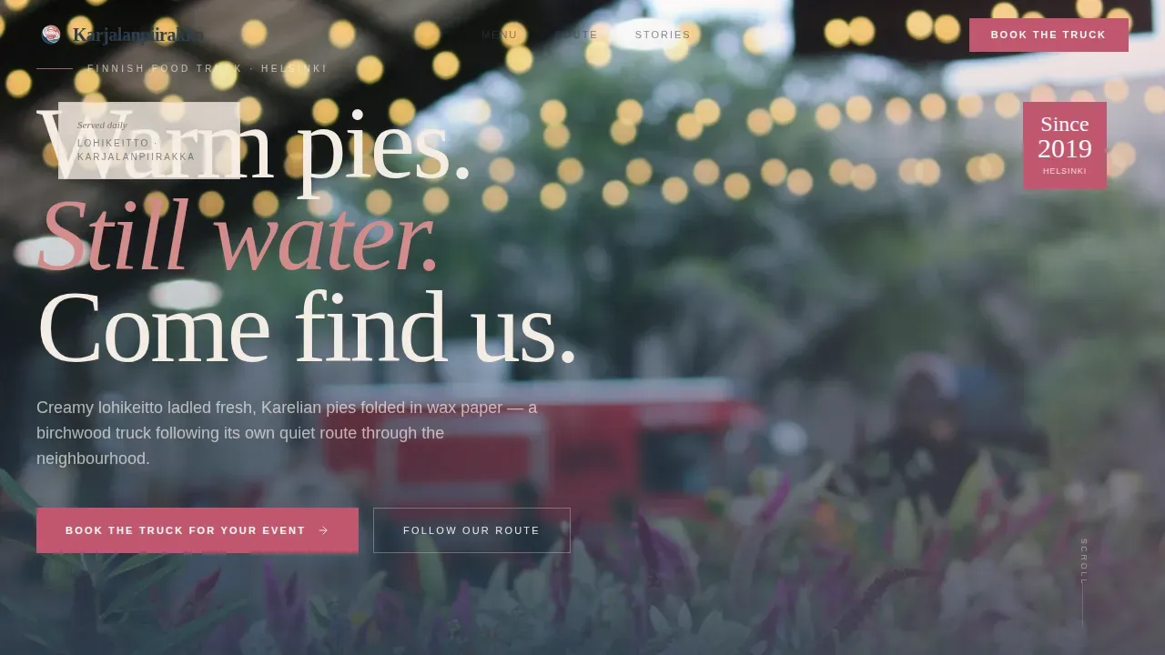 Artisan Finnish Cuisine Landing Page Template
