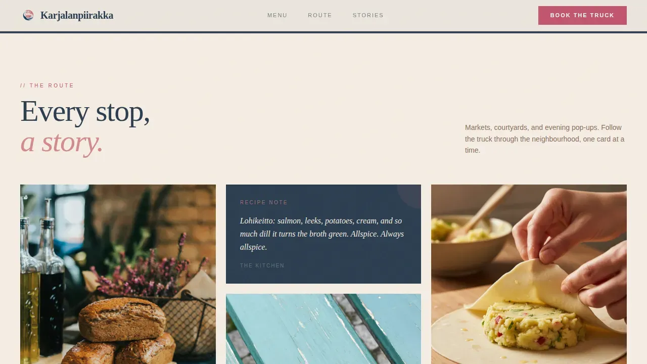 Artisan Finnish Cuisine Landing Page Template