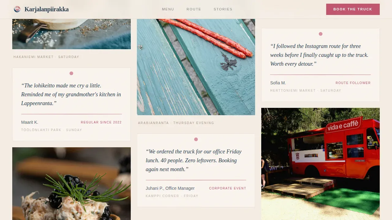 Artisan Finnish Cuisine Landing Page Template