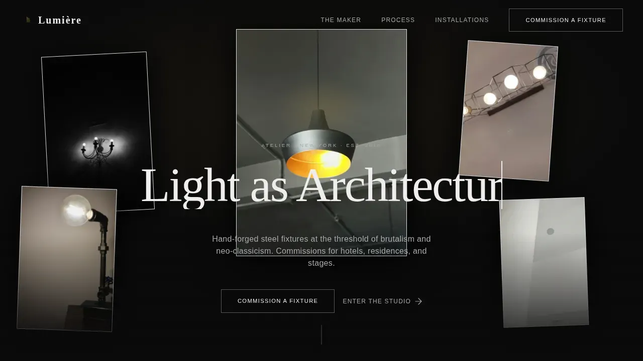 Elegant Classical Lighting Landing Page Template