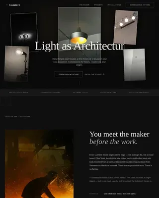 Elegant Classical Lighting Landing Page Template