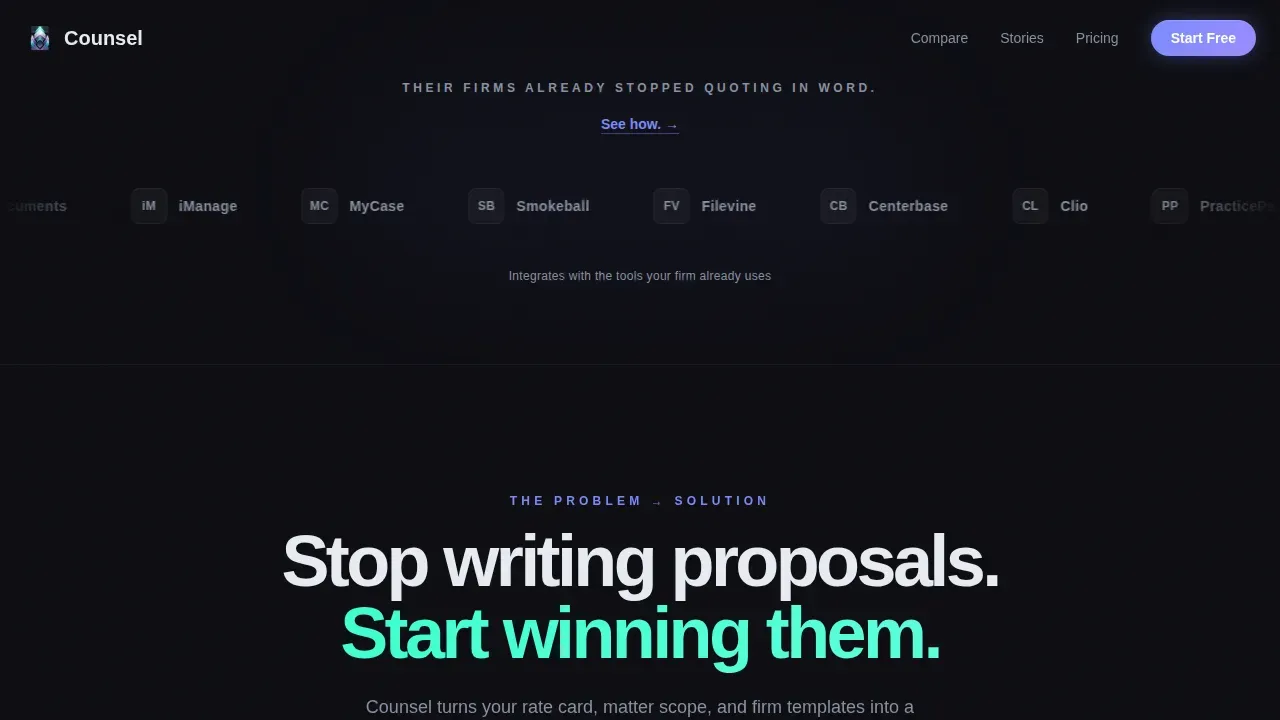 Law Firm Proposal Landing Page Template
