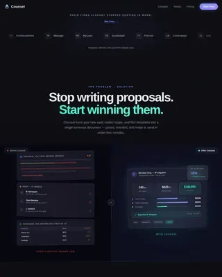 Law Firm Proposal Landing Page Template