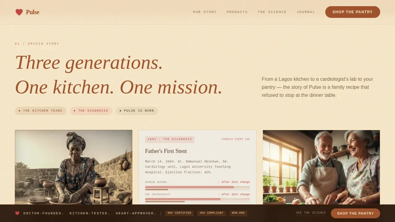 Nutritious Food Brand Gallery | Free Website Template | Rocket