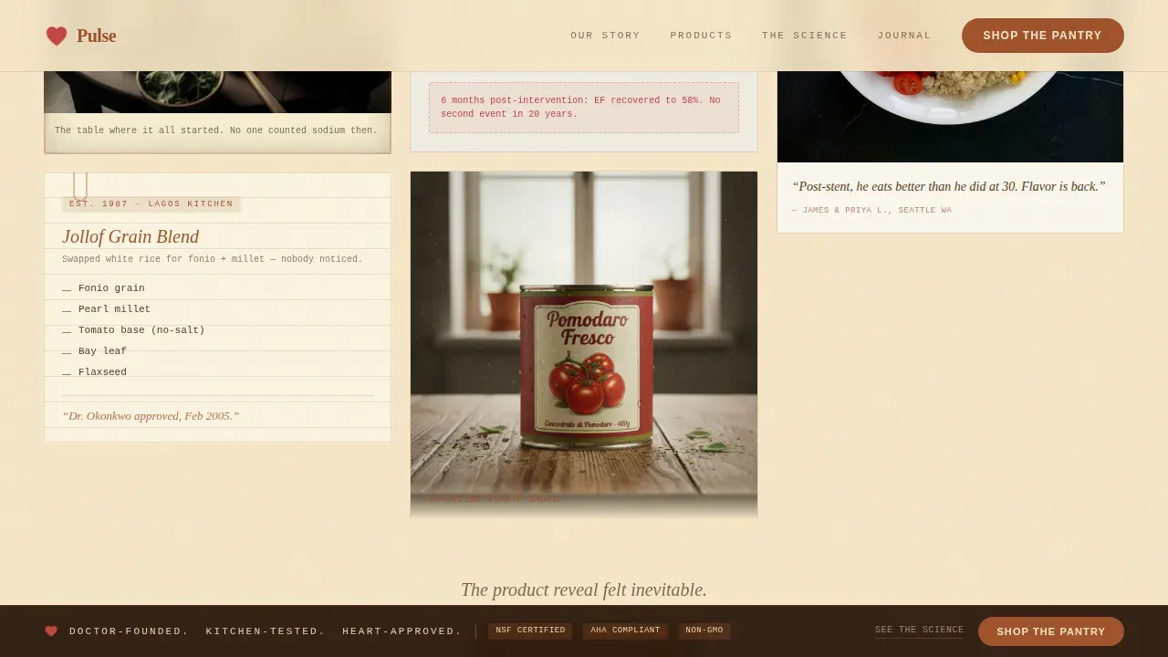 Nutritious Food Brand Gallery | Free Website Template | Rocket
