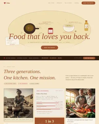 Nutritious Food Brand Gallery | Free Website Template | Rocket