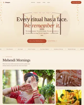Timeless Wedding Photography Landing Page Template