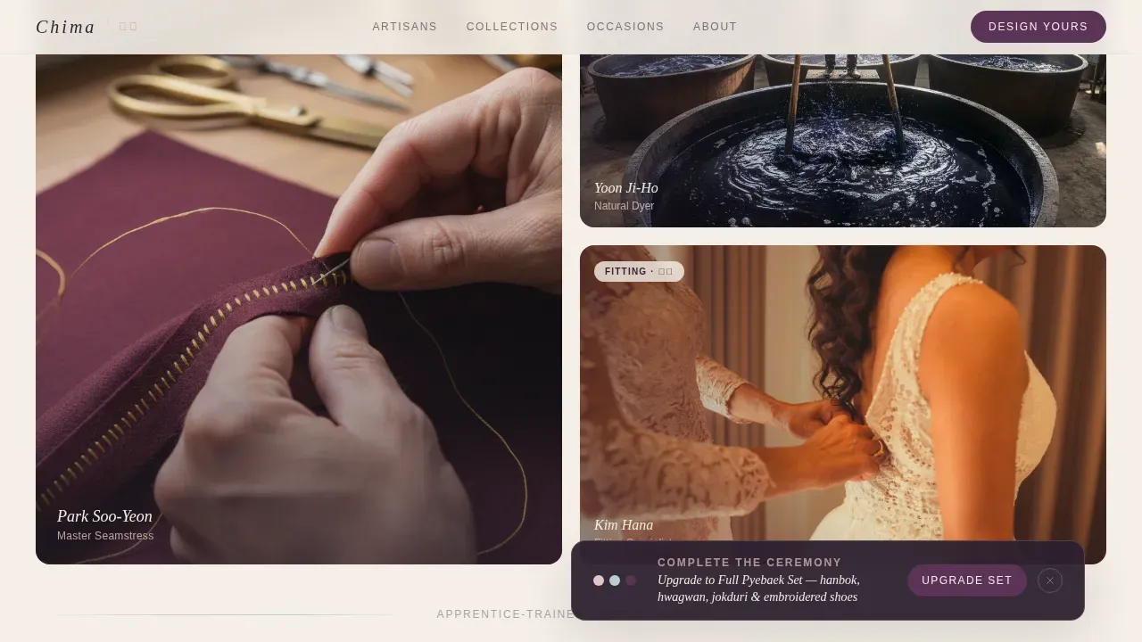 Luxury Korean Fashion Studio Landing Page Template