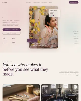 Luxury Korean Fashion Studio Landing Page Template