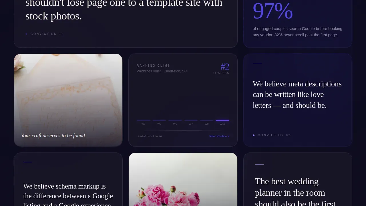 Precision Wedding Marketing Landing Page Template