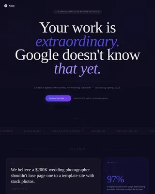 Precision Wedding Marketing Landing Page Template