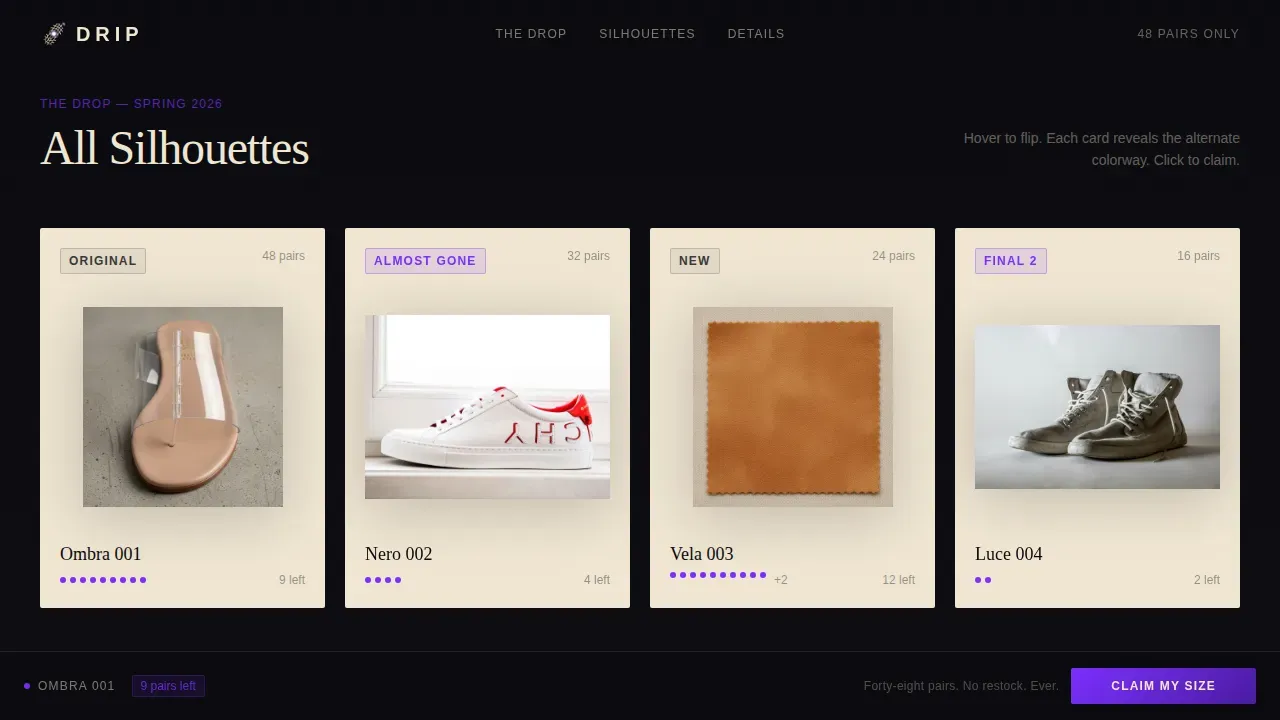 Specialist Streetwear Fashion Pre-Launch & Coming Soon Website Template