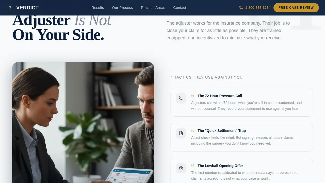 Expert Auto Accident Counsel Landing Page Template
