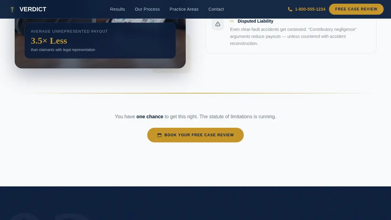 Expert Auto Accident Counsel Landing Page Template