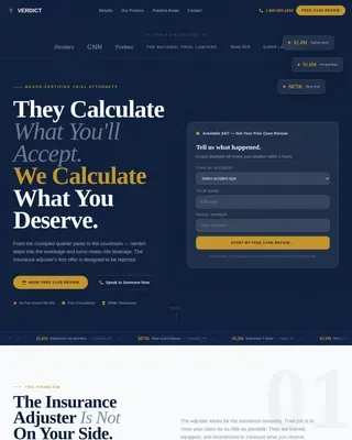Expert Auto Accident Counsel Landing Page Template