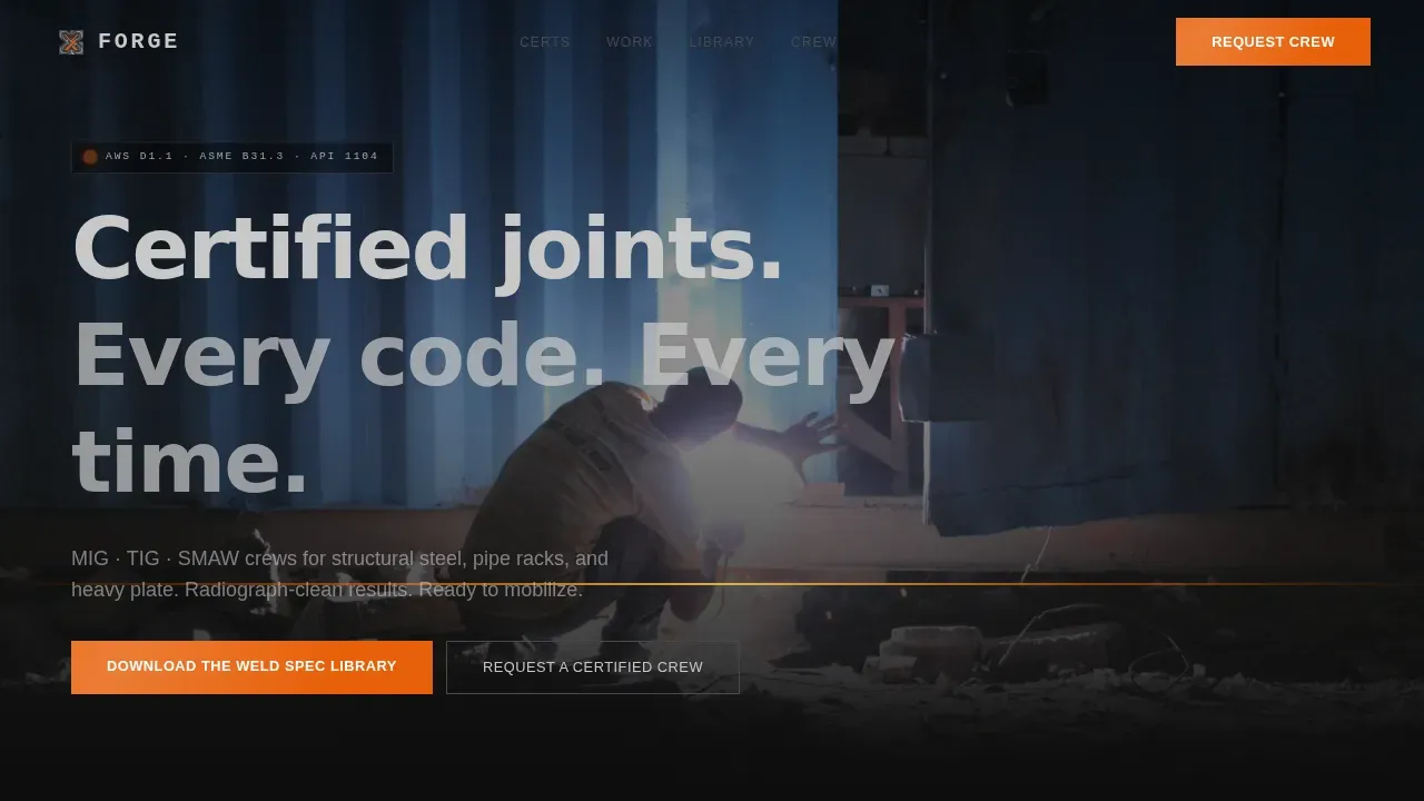 Pro Structural Steel Landing Page Template