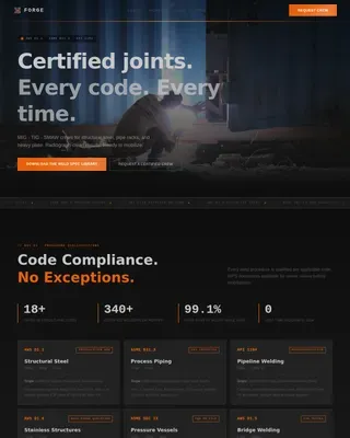 Pro Structural Steel Landing Page Template