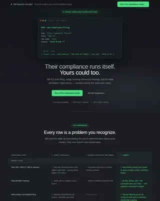 Streamlined Church Governance Landing Page Template