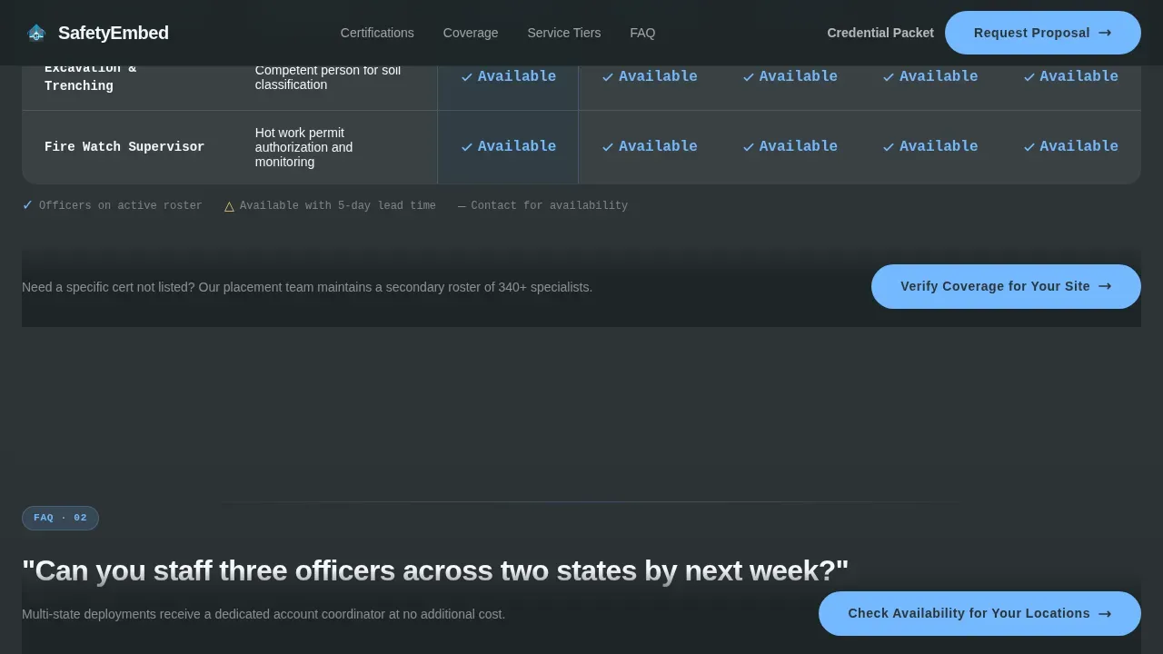 Elite Occupational Safety Landing Page Template