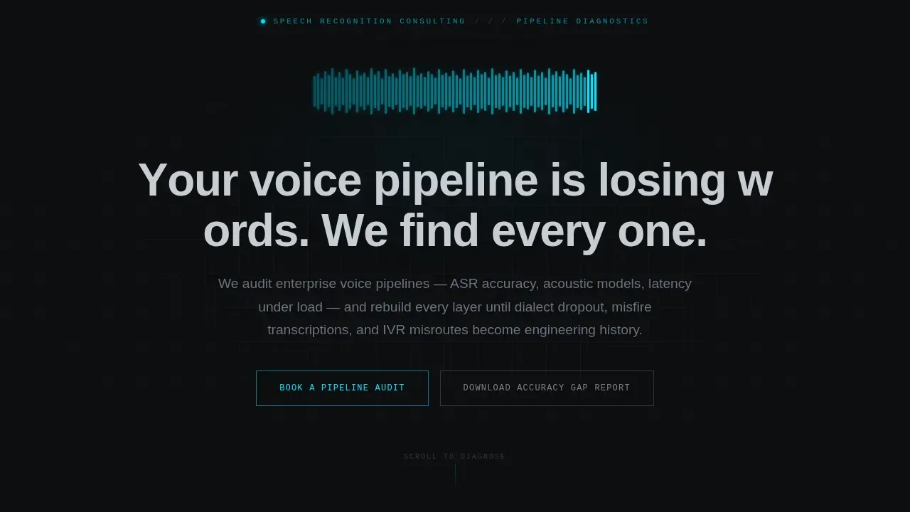 Speech Recognition Technology Appointment Booking Website Template