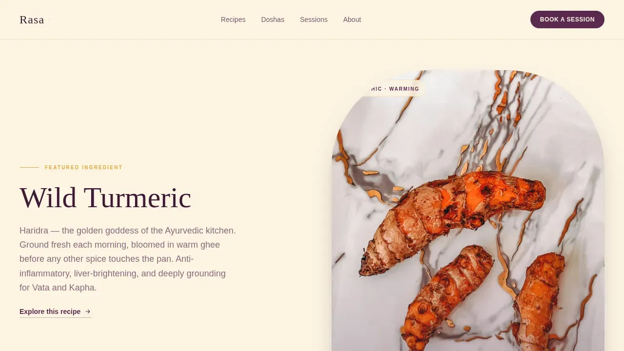 Authentic Ayurvedic Wellness | Free Website Template | Rocket