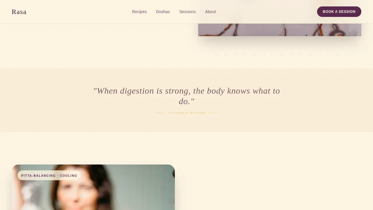 Authentic Ayurvedic Wellness | Free Website Template | Rocket