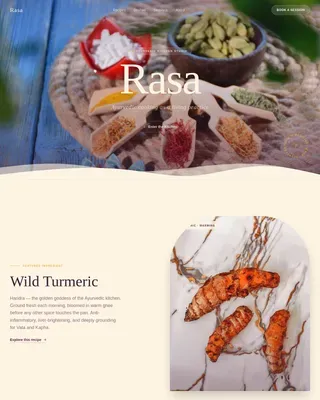 Authentic Ayurvedic Wellness | Free Website Template | Rocket