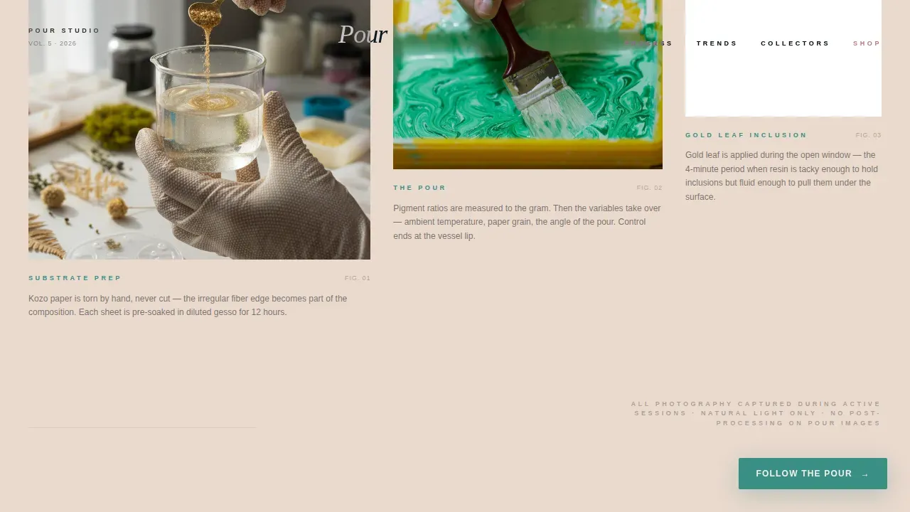 Vibrant Resin Artisan Landing Page Template