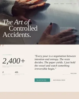 Vibrant Resin Artisan Landing Page Template
