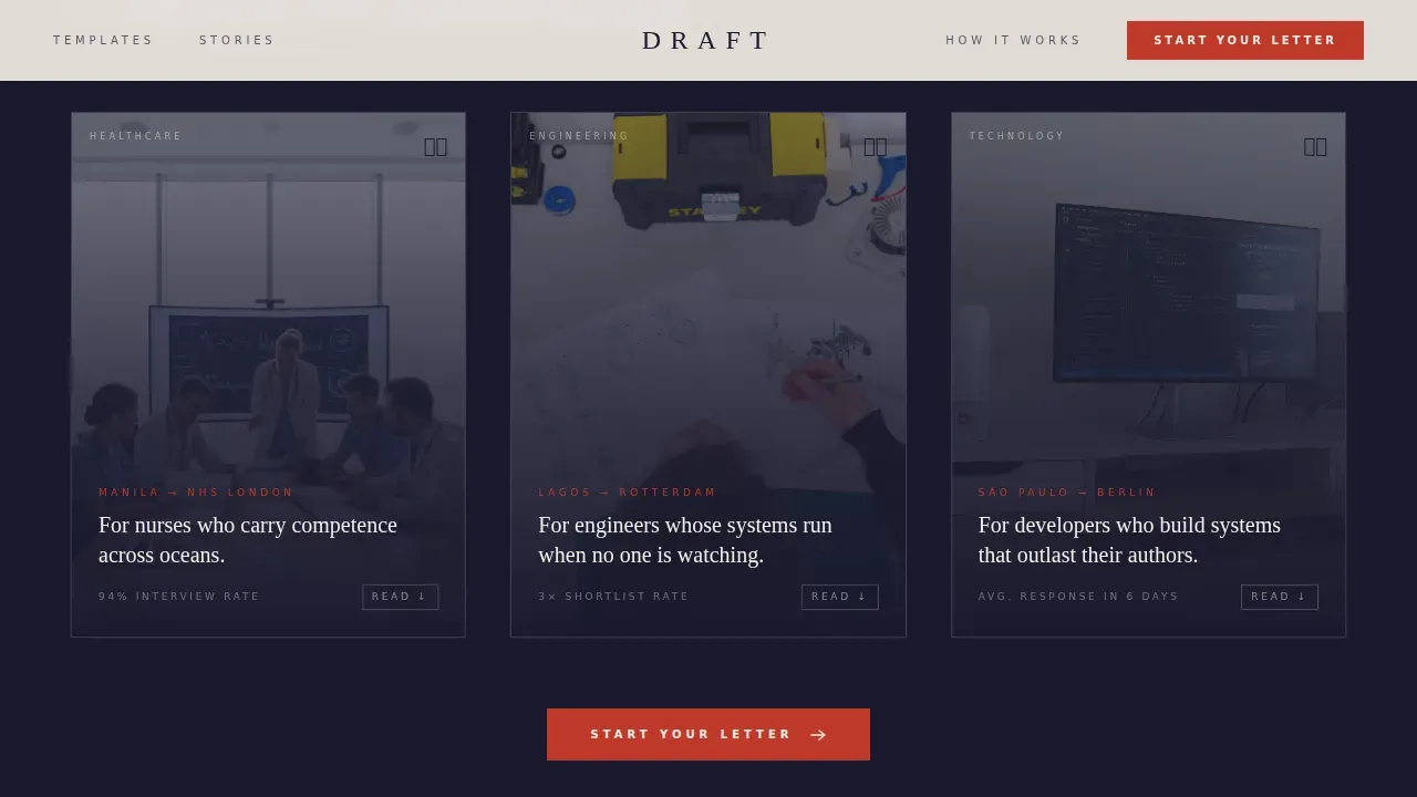 Elite International Recruitment Landing Page Template