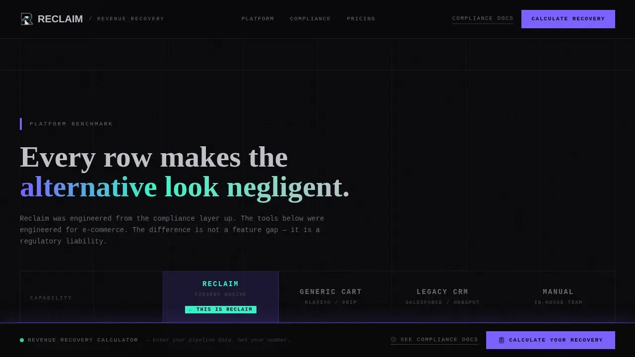 Bold FinTech Recovery Landing Page Template