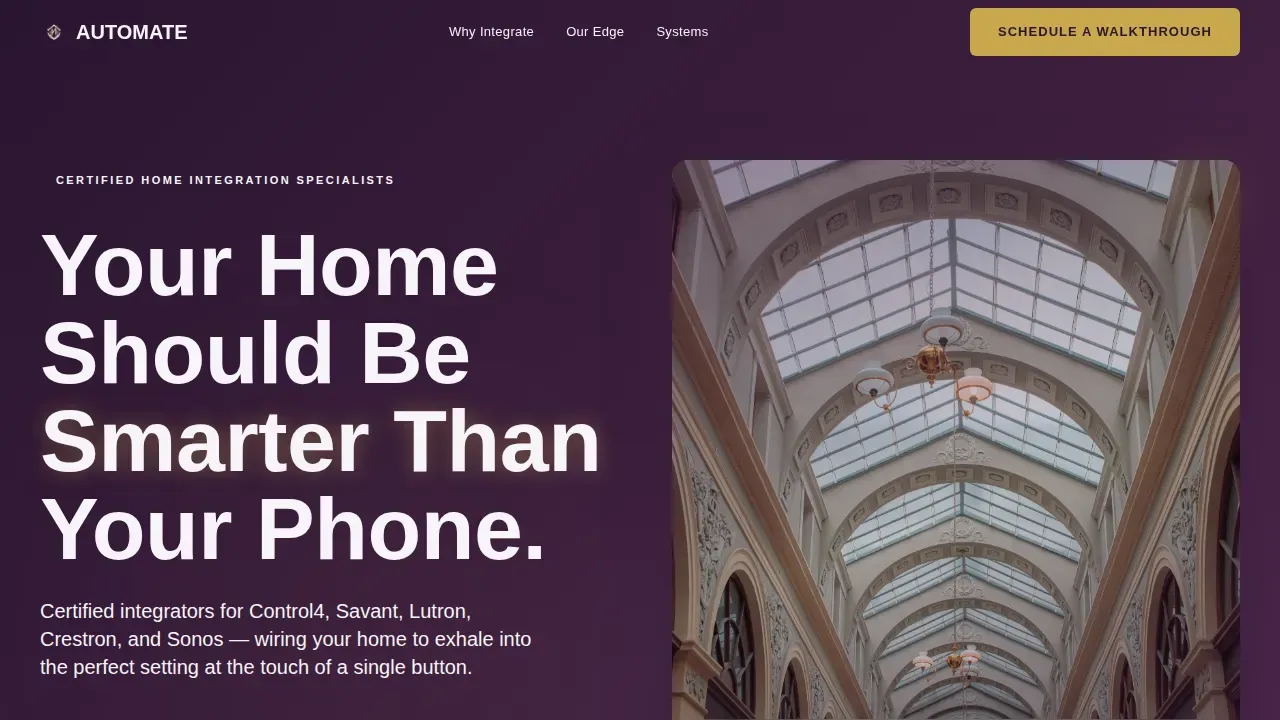 Integrated Home Technology Landing Page Template