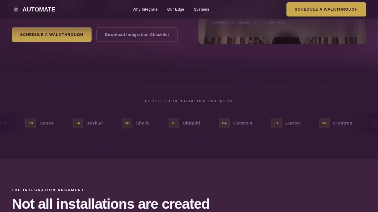 Integrated Home Technology Landing Page Template