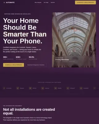 Integrated Home Technology Landing Page Template