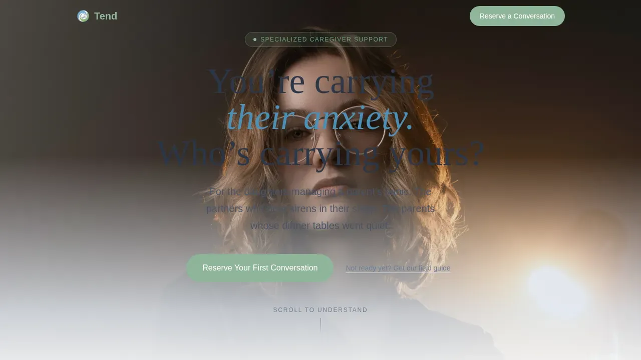 Holistic Caregiver Services Landing Page Template
