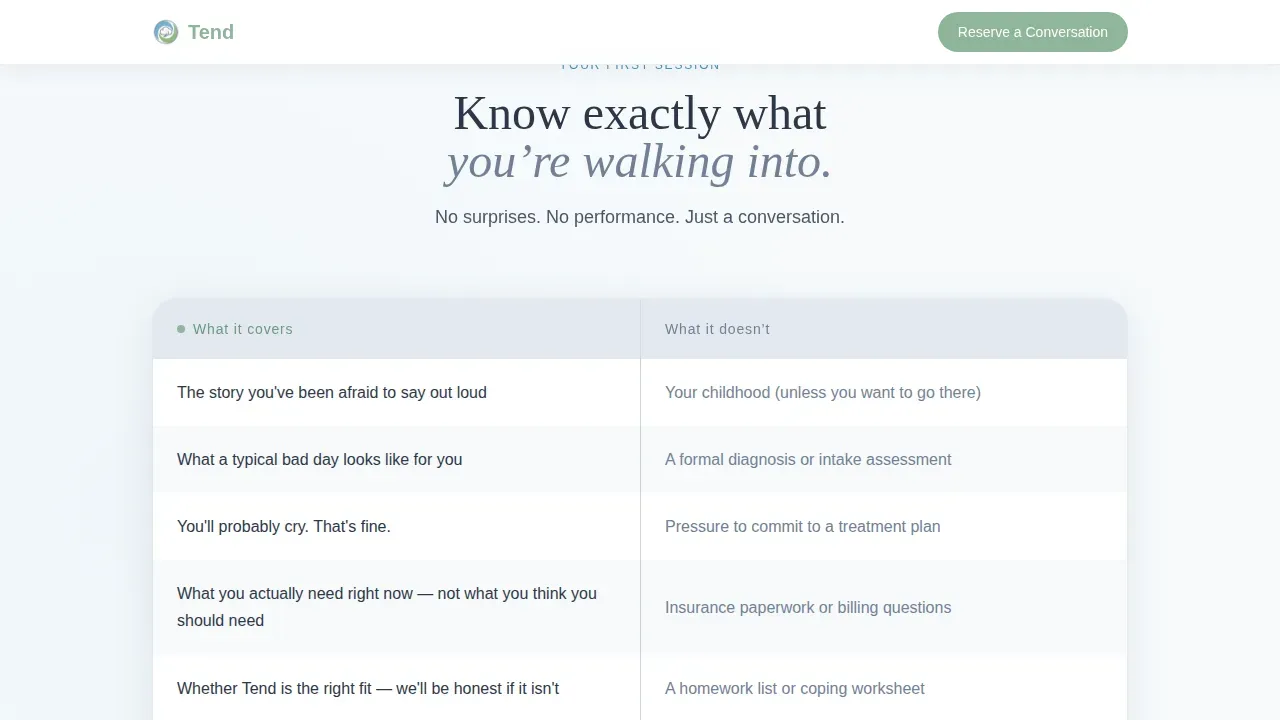 Holistic Caregiver Services Landing Page Template