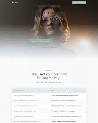 Holistic Caregiver Services Landing Page Template