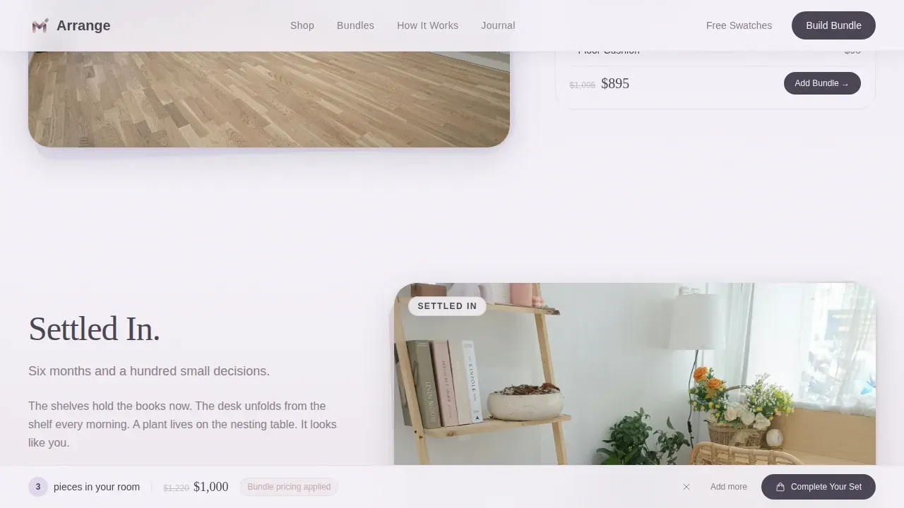 Flexible Furniture Customization Landing Page Template