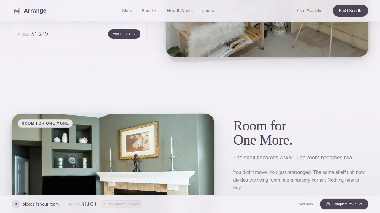 Flexible Furniture Customization Landing Page Template